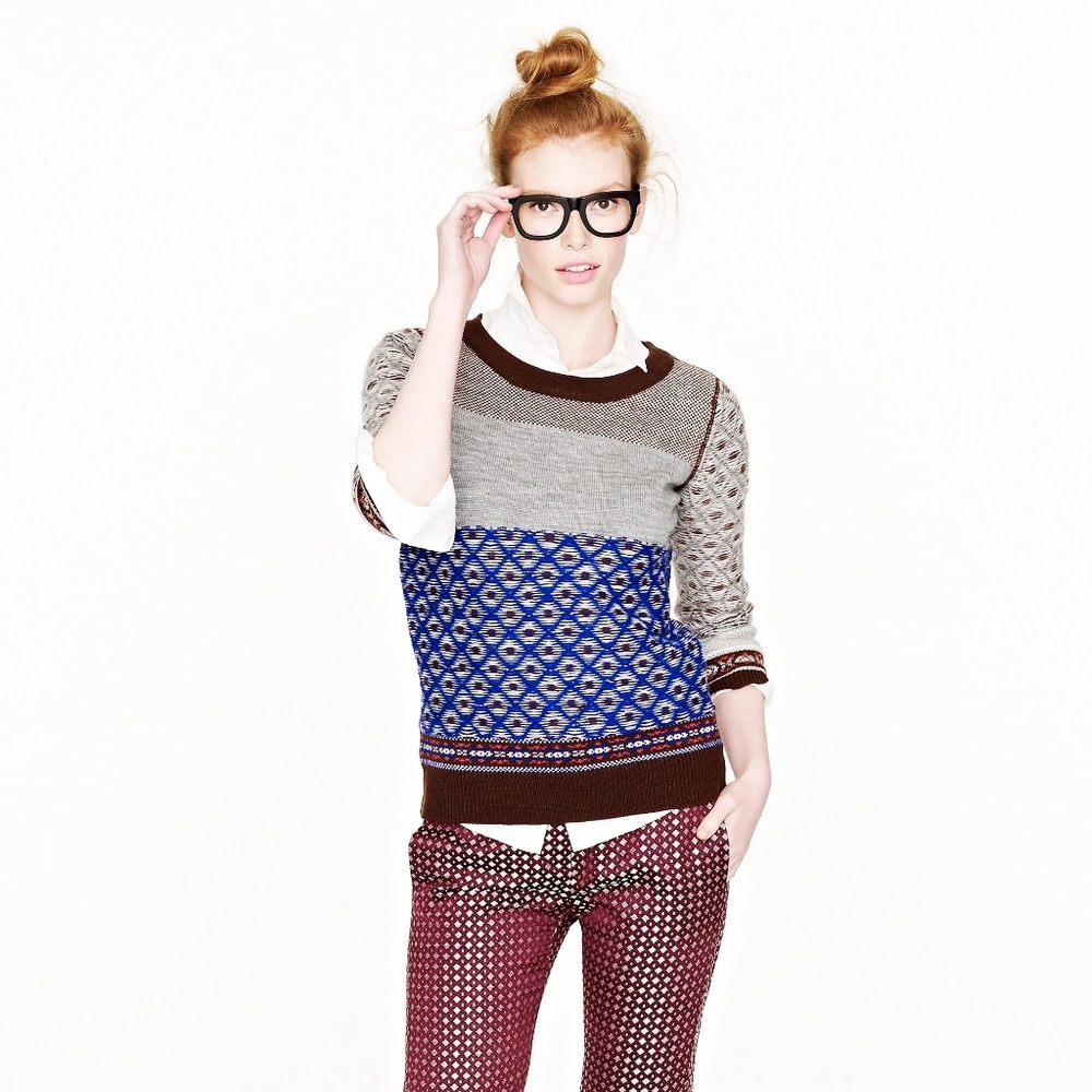 J. Crew inside out fair isle sweater 2 style 14697